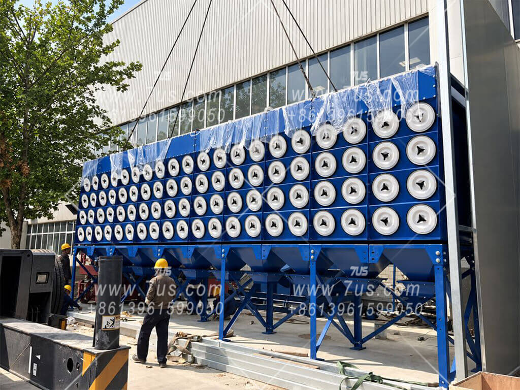 Completed modular dust collector installation