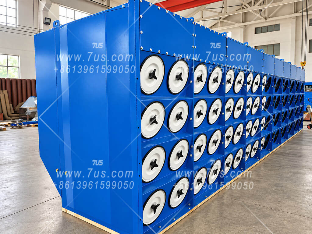 Front view of multiple assembled modules