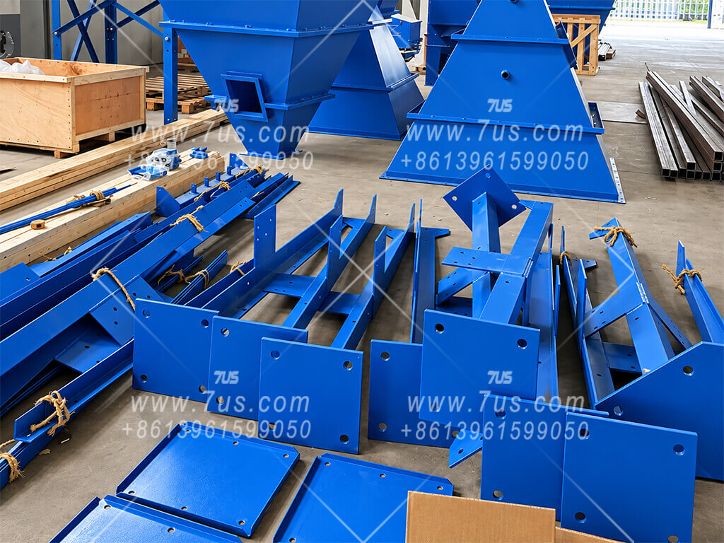 Powder-coated parts prepared for assembly
