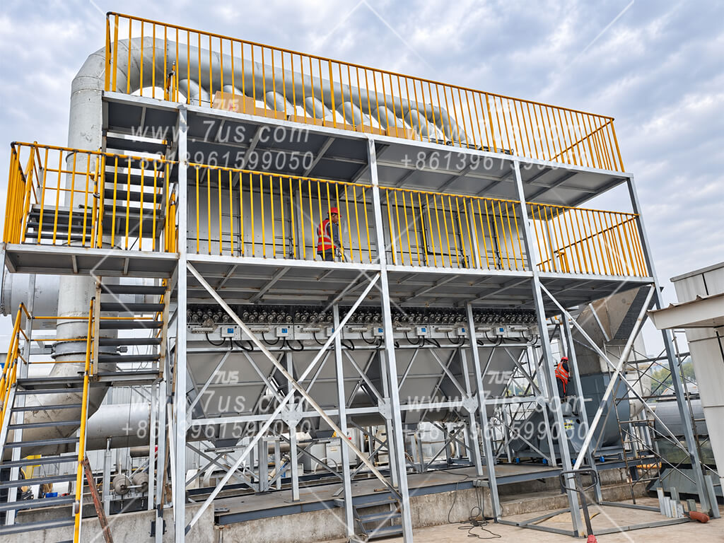 Battery Fire & Explosion Test Line — Exhaust Treatment — flat baghouse dust collector with HEPA final filtration