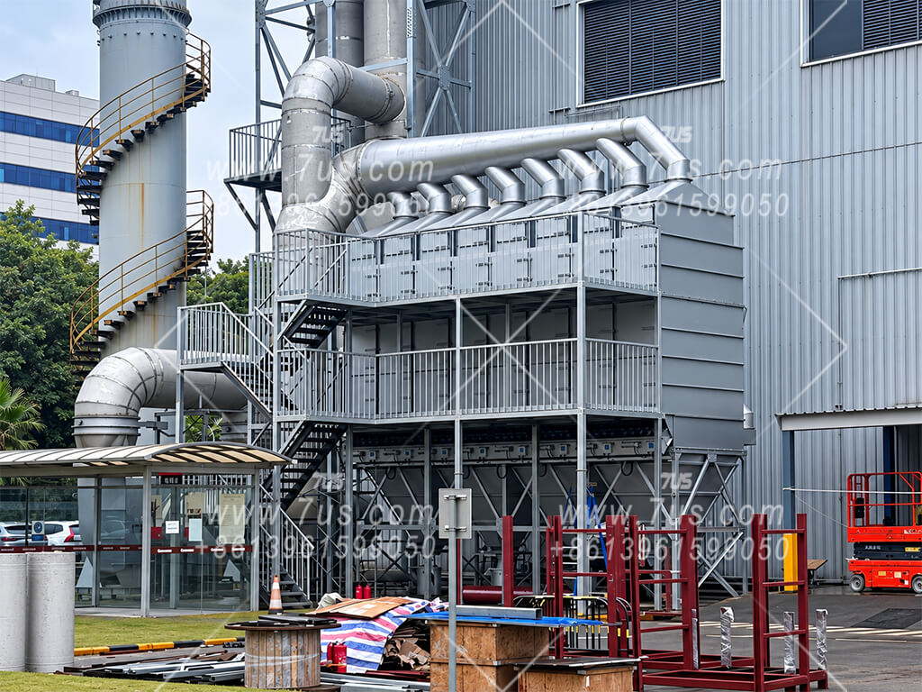 Diesel Engine Test Line — High-Temperature Exhaust — flat baghouse dust collector with HEPA final filtration