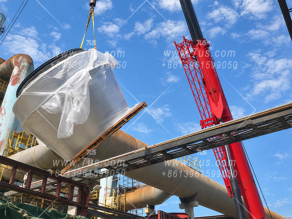 DN2100 · Lead Smelting Plant — High-temperature spark arrestor for a baghouse dust collection system at a lead smelting plant.