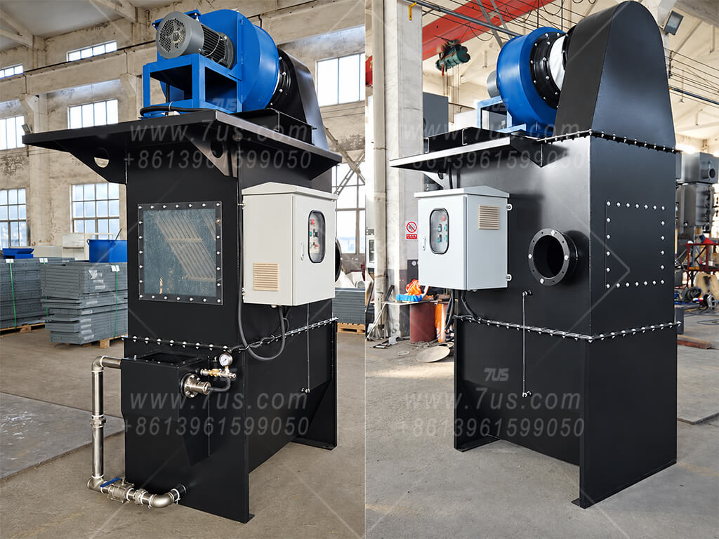 EHWD-B flat-bottom wet dust collector photographed in the factory