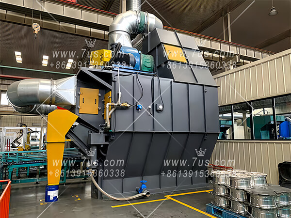 Wet dust collector for shot blasting machine