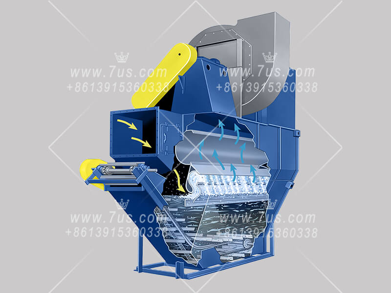 Wet dust collector for shot blasting machine