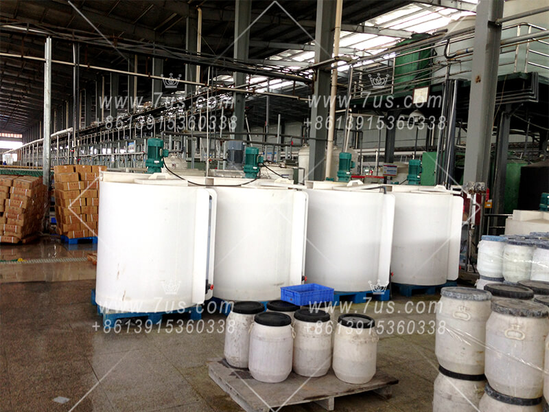 Dosing bucket during dilution process