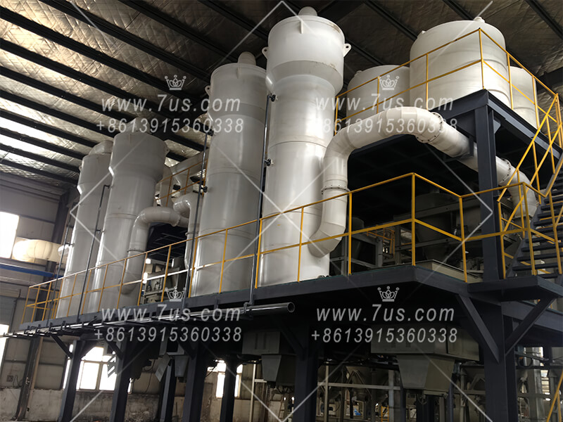 Plastic material exhaust gas water scrubber
