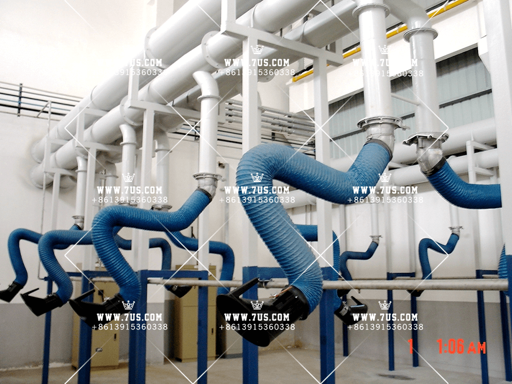 Multi post centralized welding fume system