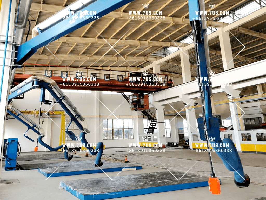 Multi post centralized welding fume system