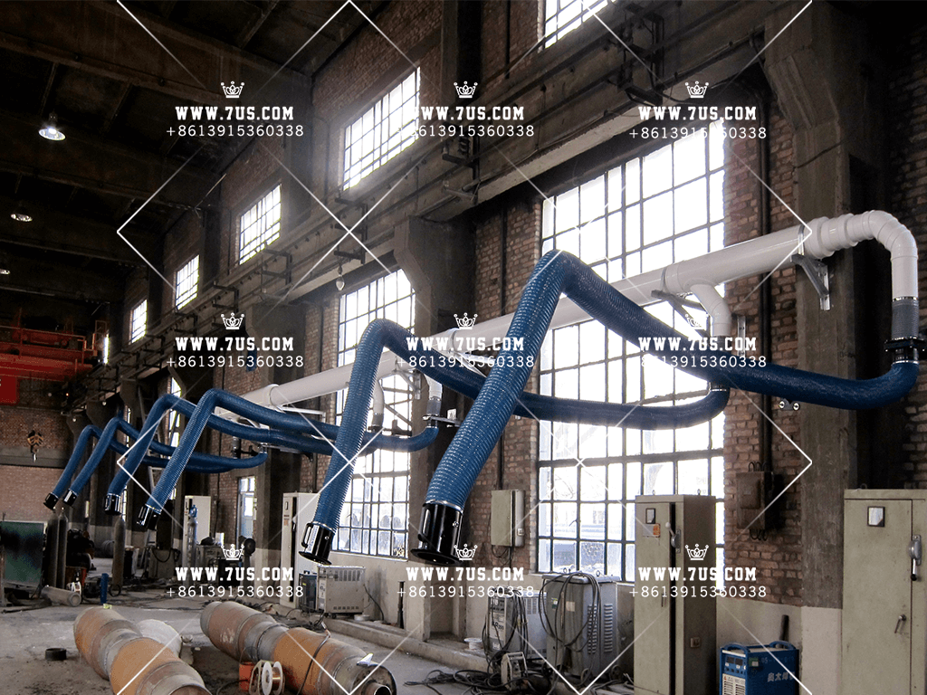 Multi post centralized welding fume system