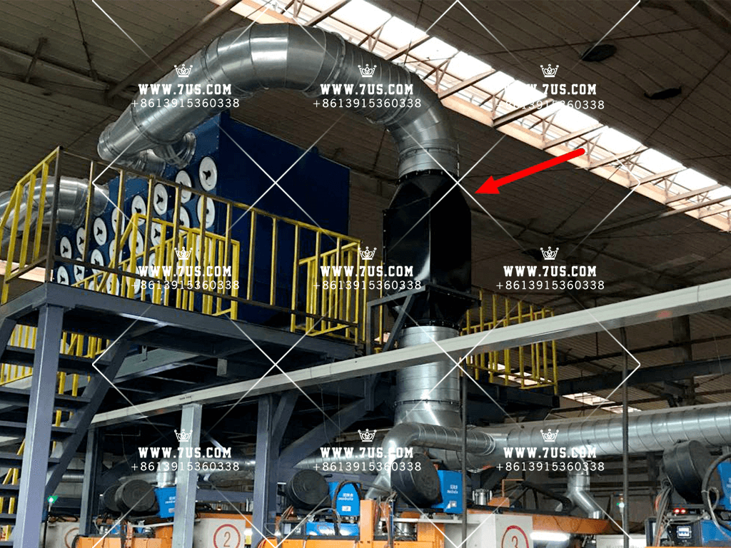 Multi post centralized welding fume system